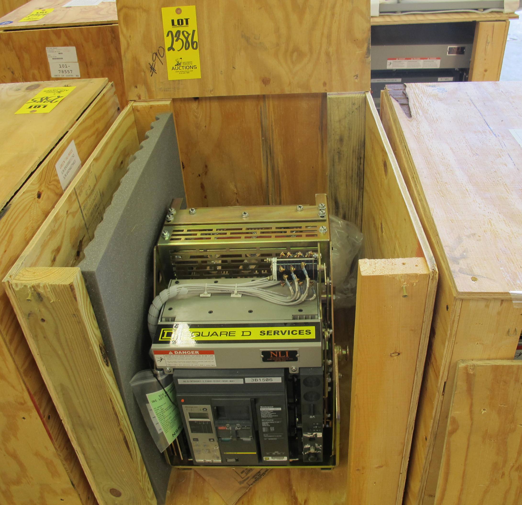 BREAKER, CIRCUIT, 600 FRAME AMP RATING, MASTERPACT NT 08N1 KIND, 3 POLE, 480 VOLT RATING SQUARE D DIRECT REPLACEMENT FOR NSR ABB K-600S INCLUDES ONE NEW 18" DOOR, MOUNTS USING EXISTING HINGES > CONTINUOUS CURRENT: 600A > INTERRUPTING RATING: 30KA @ 535VAC > 125VDC OPERATED > MICROLOGIC TRIP UNIT 5.0A > 250A SENSOR > 250A SENSOR PLUG > 18" DOOR, PART # NLI-NT08N1-LISB8-EODC-NSR-001 (W-44) LOADING & HANDLING FEE $15-